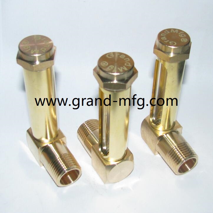 Brass oil level gauge tubular oil indicator