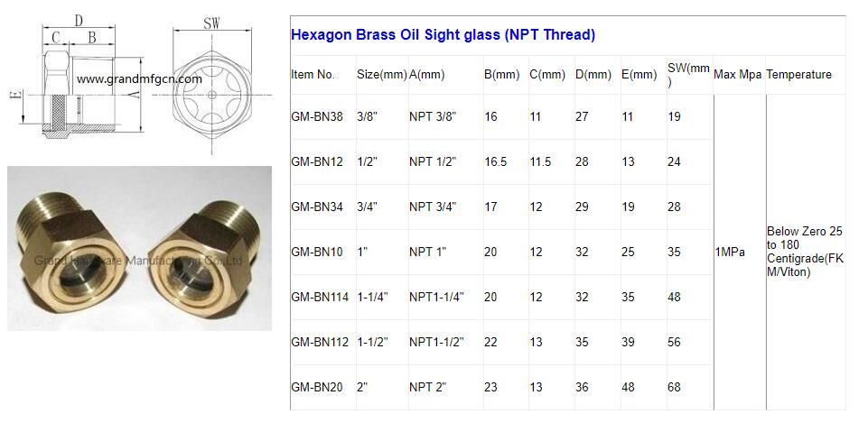 Hexagon Brass Oil Sight glass (NPT Thread).jpg