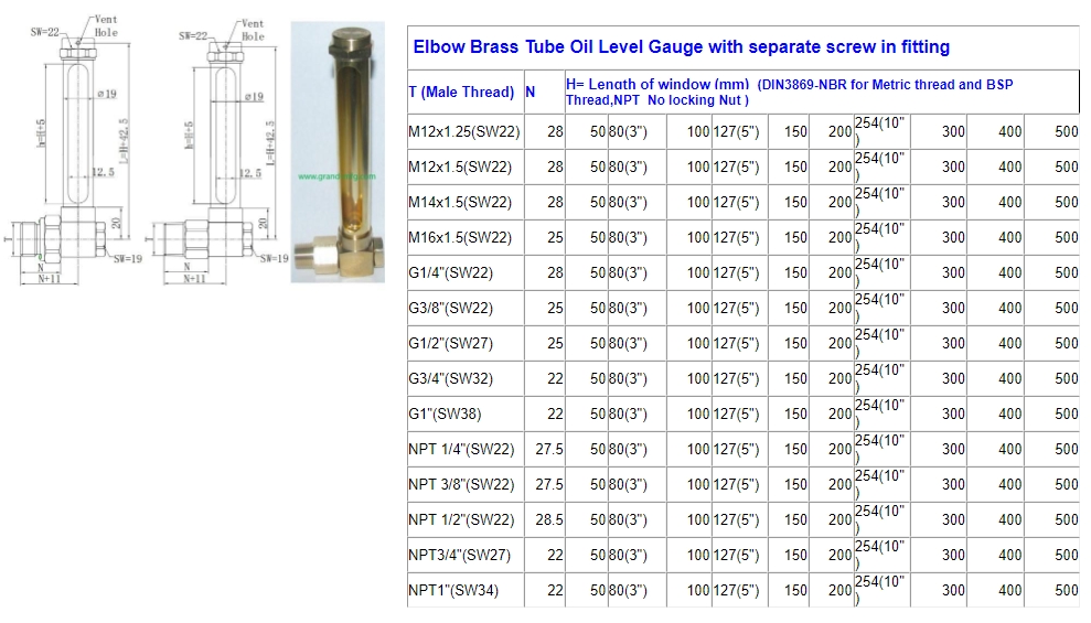 Elbow Brass Tube Oil Level Gauge Indicator.JPG