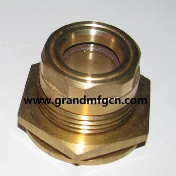 Brass oil sight glass plugs for Speed reducers