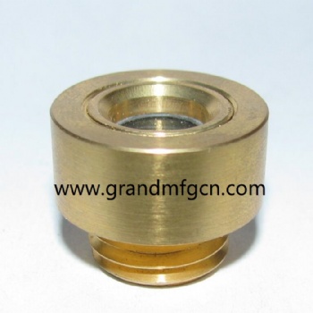 Speed reducer brass oil level sight glass gauge