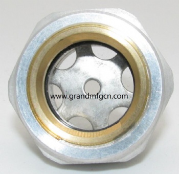 Air compressor aluminum oil sight glass gauge