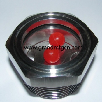 Pipe fitting water flow viewport sight glass indicator