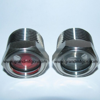 Pipe fittings liquid flow viewport sight glass indicator