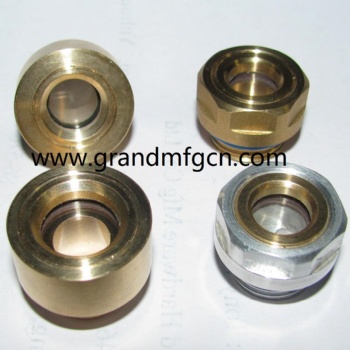 G1/4 inch BSP brass sight plug with visual level indicator