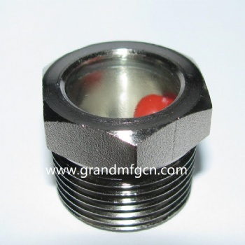 Pipe fitting NPT fused water flow indicator sight glass
