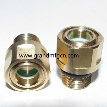 M10X1 Metric thread Compressor brass oil sight glass