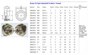 空气压机减速机铜油液位视镜G1/2 G3/8