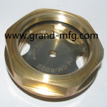 Compressor unit brass sight glass liquid level sight plug