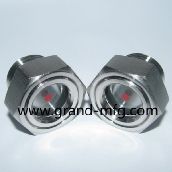 SS316 pipe fitting sea water liquid flow sight glass