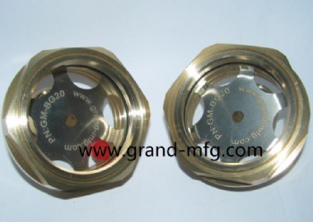 Speed reducer BSP brass oil level sight glass oil gauge