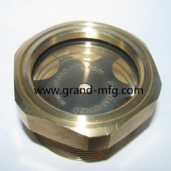 2 Inch NPT Brass liquid oil level indicator sight glass winodw plug for Gear Unit blower pump
