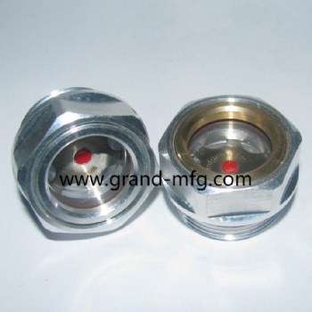 Compressor aluminum oil sight glass gauge oil levels
