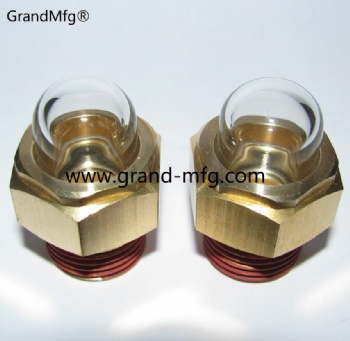 Dome brass oil level sight glass liquid level sight plugs NPT