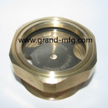 Air compressor NPT brass oil level sight glass plug