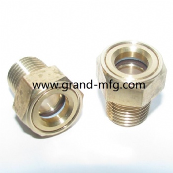 M12X1.5 Metric thread Compressor brass oil sight glass
