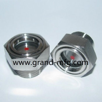 Air compressor oil level guage visual sight glass