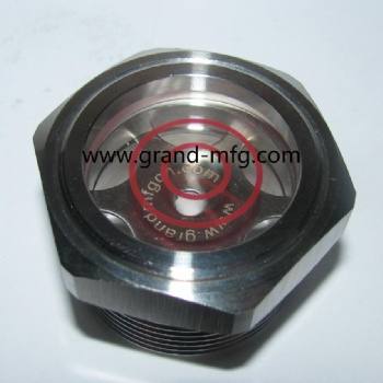 Pipe fitting water flow viewport sight glass indicator
