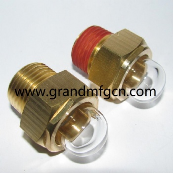 Domed Brass oil sight glass NPT and BSP