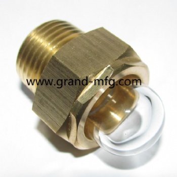 Speed reducer 3D brass oil level sight glass plug