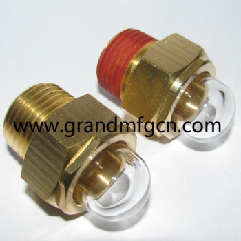 Air compressor domed shaped brass oil sight glass 3/4 inch