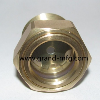M27X1.5 Metric thread Compressor brass oil sight glass