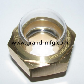铜铝油液位视镜散热器水箱液位镜NPT1/2 NPT3/4