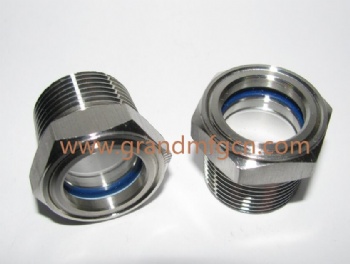 Stainless Steel 304 bsp thread 2 Inch 1 Inch Observe Oil Level Sight Glass With baffle