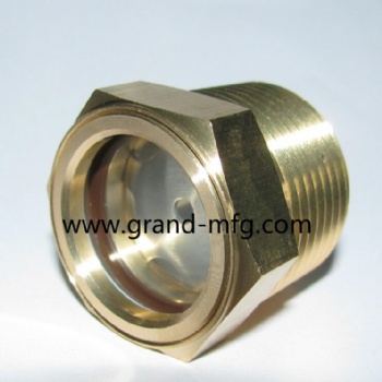 Recessed Impeller Pump NPT 1/2 3/4 1 inch Brass oil level sigth glass  bulleye sight window plugs