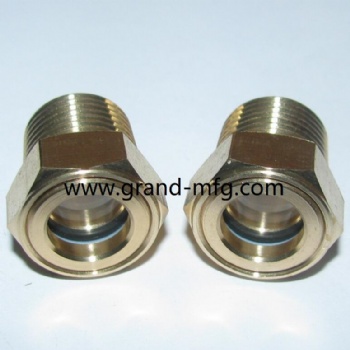 Recessed Impeller Pump NPT 1/2 3/4 1 inch Brass oil level sigth glass  bulleye sight window plugs