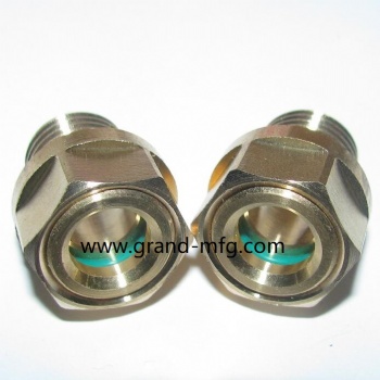 Industrial Hoists unit brass oil level sight glass plug