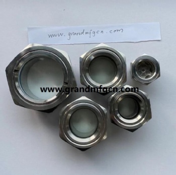 SAE Thread UNF 7/8-14 Pitch Stainless Steel 304 Oil Sight Glass window plugs indicator for hydraulic systerms