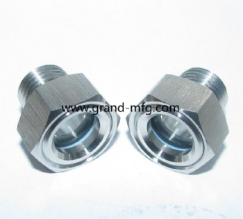 SAE Thread UNF 7/8-14 Pitch Stainless Steel 304 Oil Sight Glass window plugs indicator for hydraulic systerms