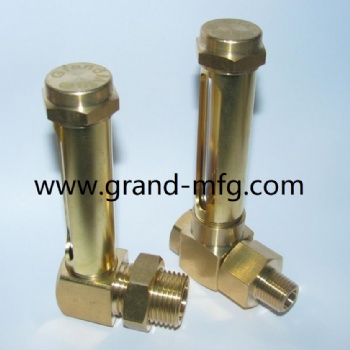 1/4 3/8 1/2 BSP Male Thread L Shape Tubular Brass Oil Liquid Level Indicator Sight Glass Oil Level Gauge