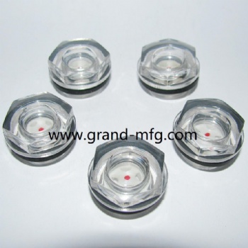 Metric thread Circular Plastic oil level sight glass window plugs