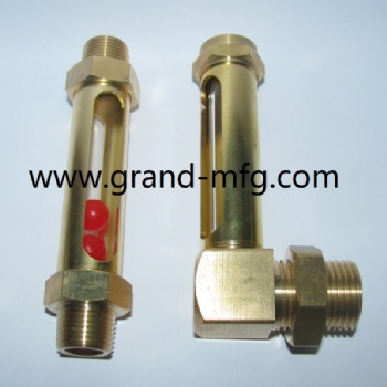 NPT Male Elbow Brass tubular Vented Oil level Gage indicator gauge