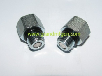 Machinery and auto Hexagon Mangnetic Steel oil drain plugs Zinc plated M16x1.5 G3/8